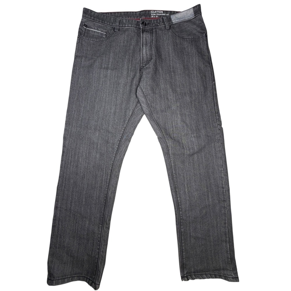 Sean John Clayton Men's 38x32 Black Jeans Slim Straight Fit Denim Streetwear